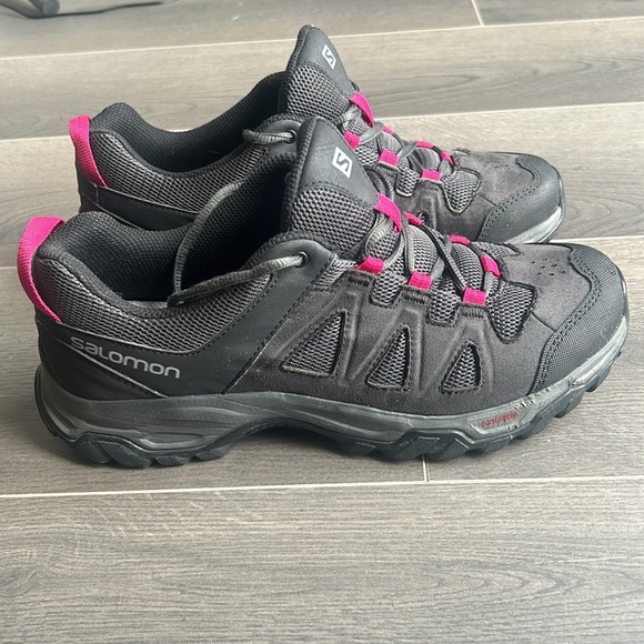 Salomon Contagrip Ortholite Black Hiking Trail Shoes Sneakers Women size 9.5 - Picture 3 of 13